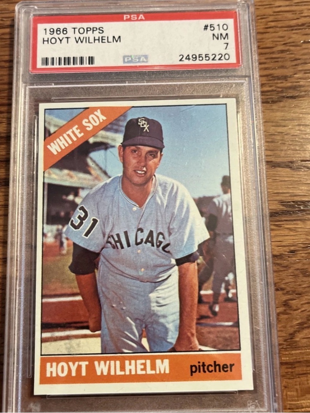 1966 Topps #510 Hoyt Wilhelm White Sox NM PSA 7